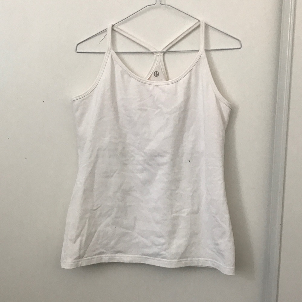Lululemon Spaghetti Strap White Tank Top - Picture 1 of 6